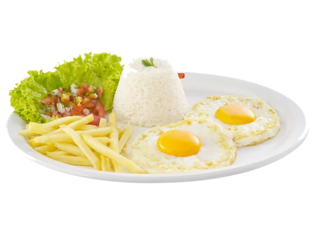 Double Egg Grill, prato completo com acompanhamentos