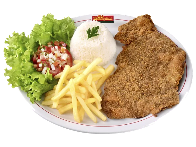 Mamma's Beef Milanesa, prato completo com acompanhamentos