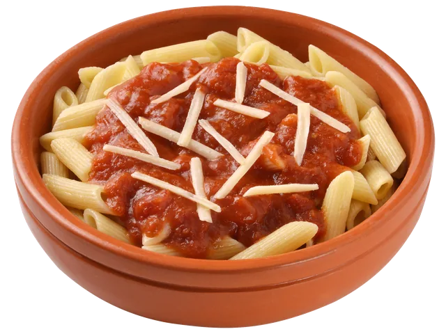 Penne All Sugo, prato completo com acompanhamentos